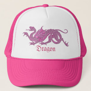 De Camionero Dragón heráldico (rosa) - gorra #1