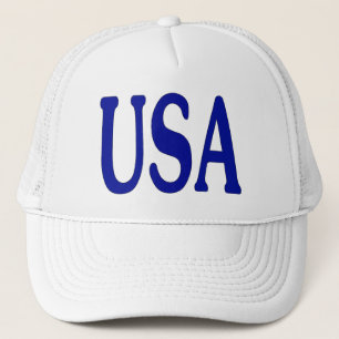 De Camionero EE.UU. en azul sobre la gorra blanca