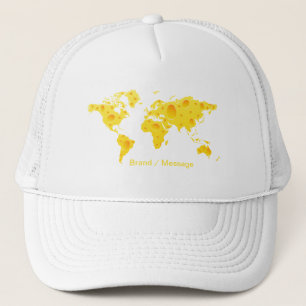 De Camionero El amarillo agujerea el gorra del queso