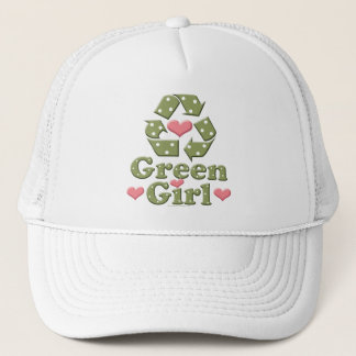 De Camionero El chica verde recicla el reciclaje del gorra