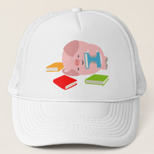De Camionero El Gorra del Pequeño Amante del Libro (Cerdo Perso