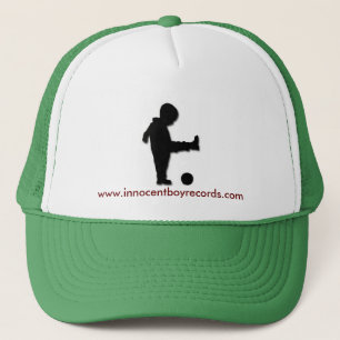 De Camionero El muchacho inocente registra el gorra w/writing