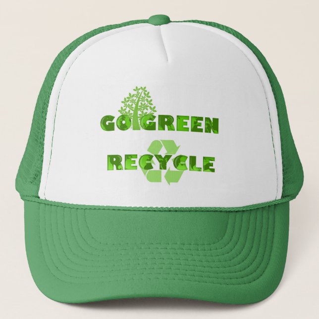 De Camionero El verde recicla el gorra ambiental (Anverso)