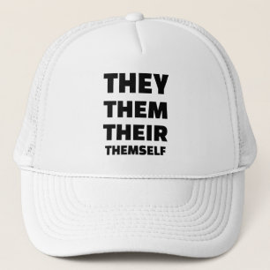 De Camionero Ellos/ellos/su gorra (texto negro)