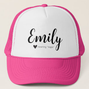De Camionero Emily Nombre significa Personalizado Gorra Cap Chi