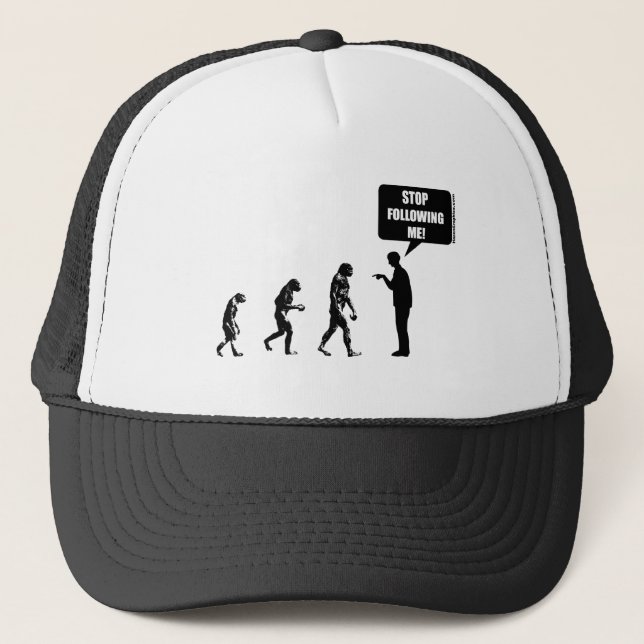 De Camionero Evolución divertida del gorra del hombre (Anverso)