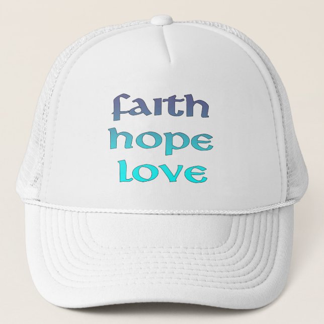 De Camionero Faith Hope Love Gorra (Anverso)