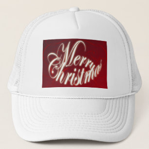 De Camionero Feliz Navidad en el Gorra Rojo