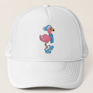 De Camionero Flamingo con Scarf y Gorra