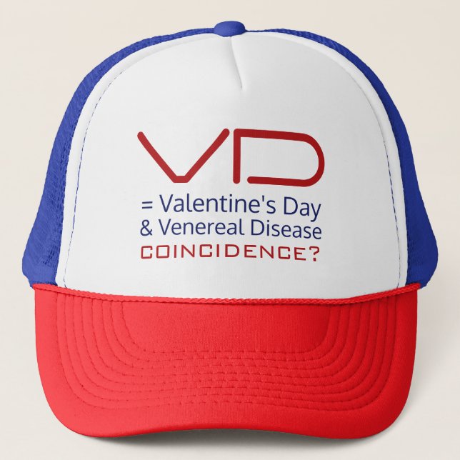 De Camionero Funny gorra Anti-Valentine VD (Anverso)