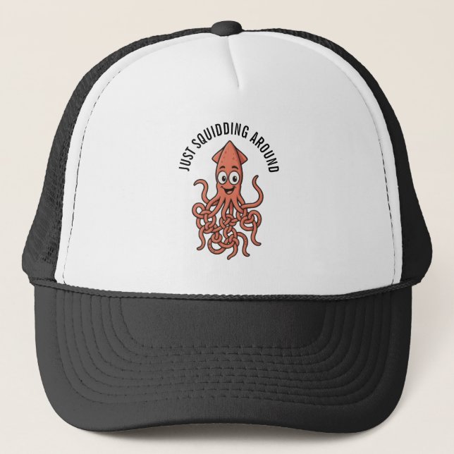De Camionero Funny Squid Gorra (Anverso)