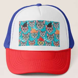 De Camionero Gato en el gorra