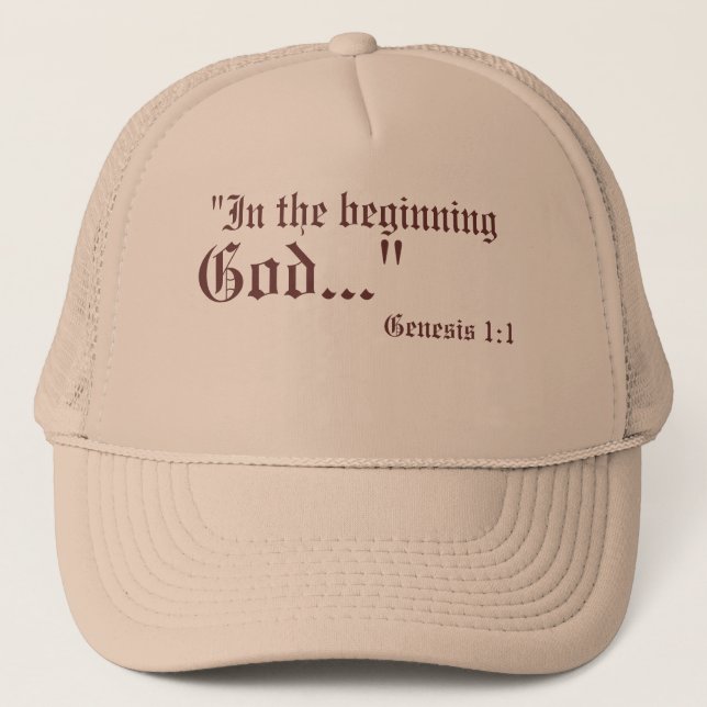 De Camionero Génesis 1:1 Gorra (Anverso)