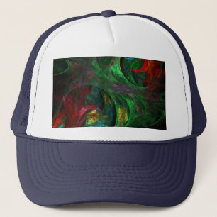 De Camionero Génesis Green Abstract Art Gorra