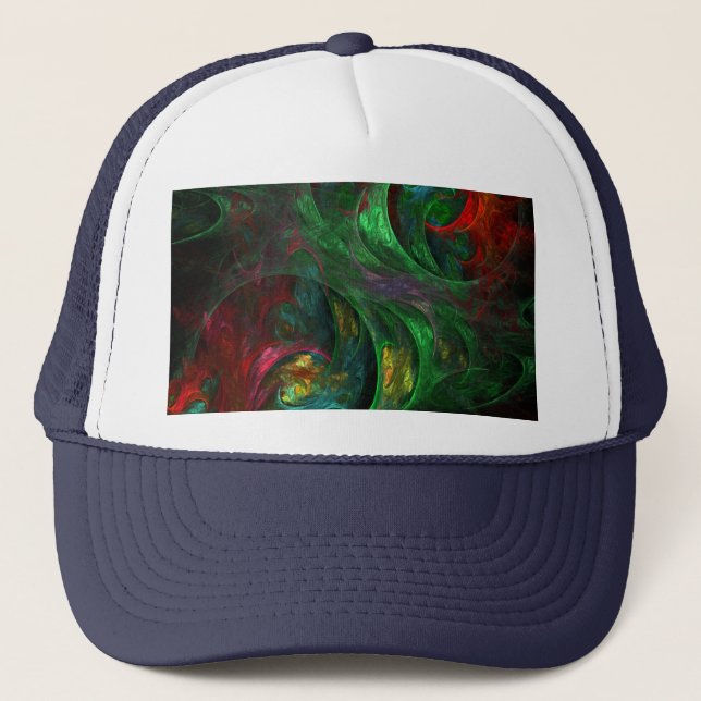 De Camionero Génesis Green Abstract Art Gorra (Anverso)