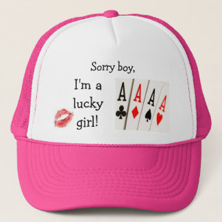 De Camionero Gorra AFORTUNADO del póker del CHICA