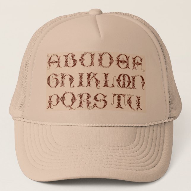 De Camionero Gorra Alphabet (Anverso)