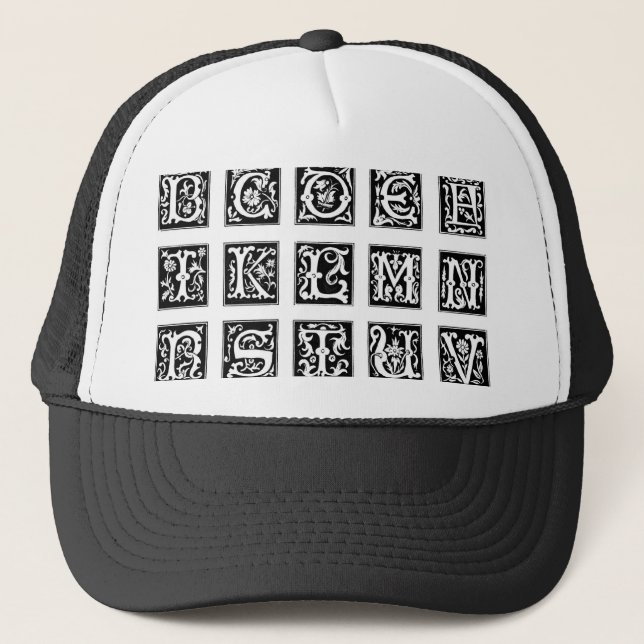 De Camionero Gorra Alphabet (Anverso)