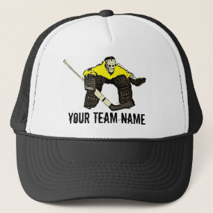 De Camionero Gorra amarillo adaptable del nombre del equipo del