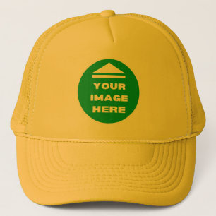 De Camionero Gorra - Añadir su imagen - Amarillo - Personalizad