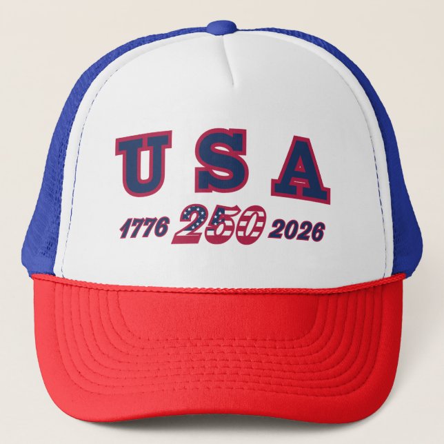 De Camionero Gorra Aniversario 250 EE. UU. (Anverso)