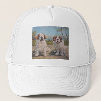 De Camionero Gorra Ann Hayes Pintando Dos St Bernards
