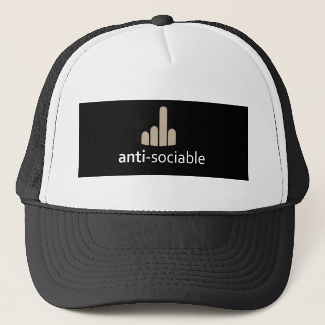De Camionero Gorra Anti-Sociable (Anverso)