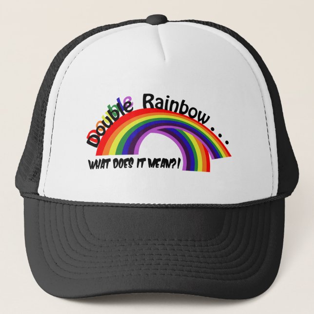 De Camionero Gorra arcoiris doble (Anverso)