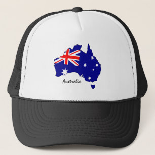 De Camionero Gorra australiano, patriótico, mapa, bandera austr