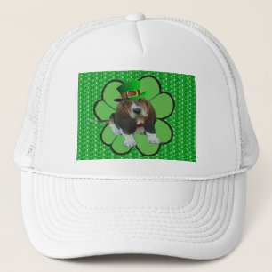 De Camionero Gorra Basset Hound Happy St Patrick's Day Clover