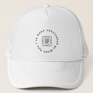 De Camionero Gorra blanca para personal vacunado   Logotipo emp