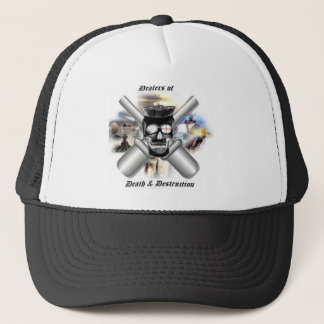 De Camionero gorra blanco del fondo