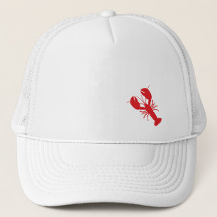 De Camionero Gorra Blanco Lobster Rojo Preppy Diversión coster