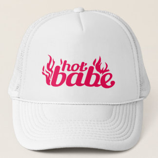 De Camionero gorra blanco y rosado caliente