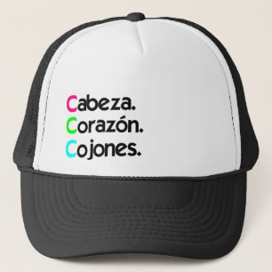 De Camionero Gorra "Cabeza Corazón Cojones"