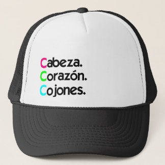 De Camionero Gorra "Cabeza Corazón Cojones"