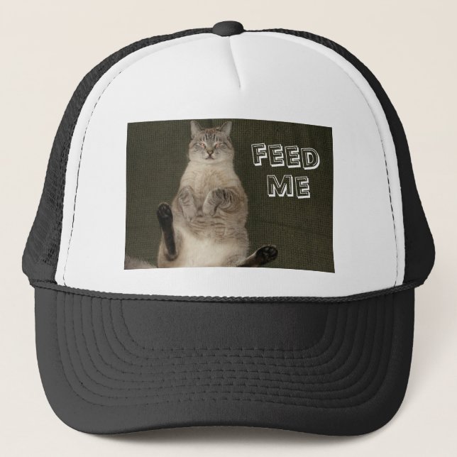 De Camionero Gorra Cat "FEED ME" (Anverso)