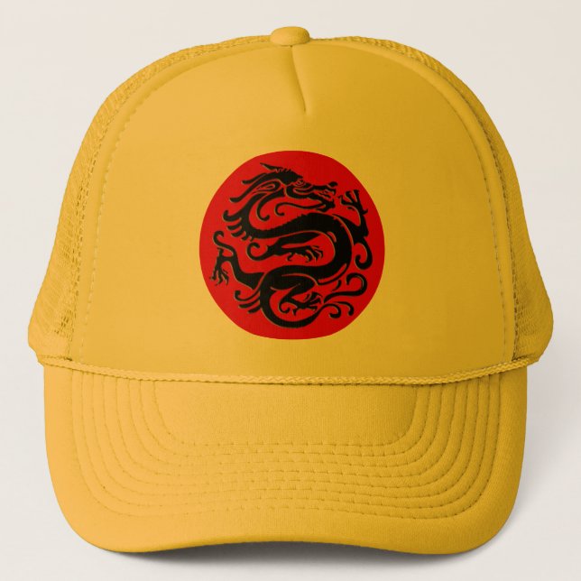 De Camionero Gorra chino del sello del dragón (Anverso)