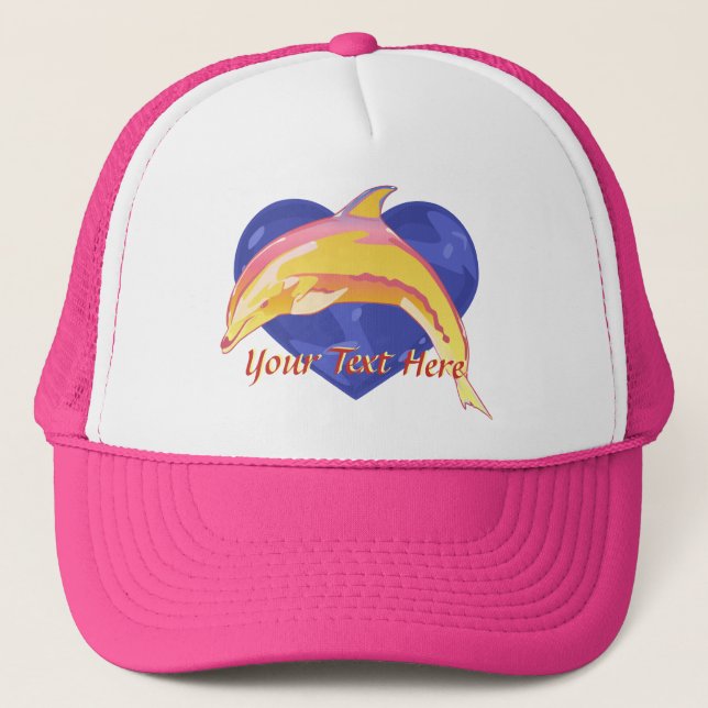 De Camionero Gorra colorido del delfín (Anverso)