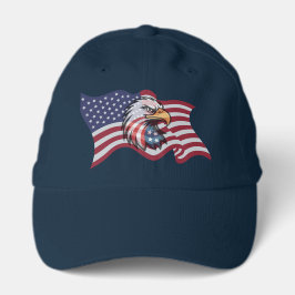 De Camionero Gorra con bandera del águila americana