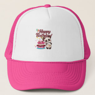 De Camionero Gorra con Feliz cumpleaños y Pastel
