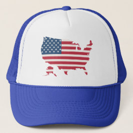 De Camionero Gorra con visera americana mapa USA bandera patrió