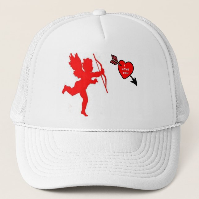 De Camionero Gorra Cupido y Rojo del Corazón (Anverso)