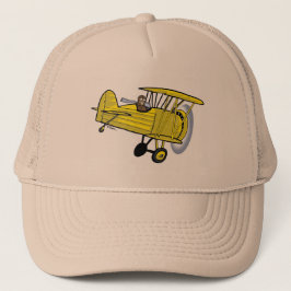 De Camionero Gorra del biplano -- amarillo