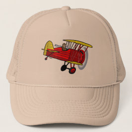 De Camionero Gorra del biplano -- rojo
