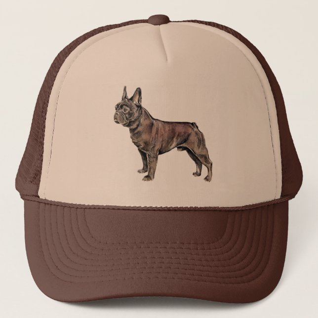 De Camionero Gorra del bulldog francés (Anverso)