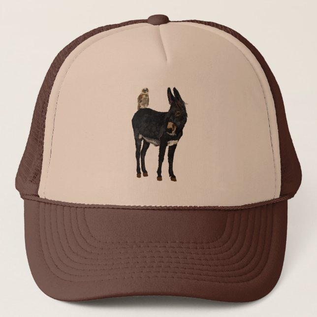 De Camionero Gorra del BURRO y del BÚHO del AÑIL (Anverso)