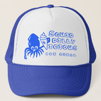 De Camionero Gorra del calamar del helado - azul