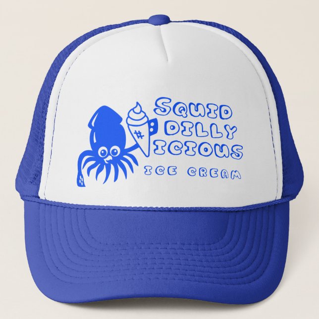 De Camionero Gorra del calamar del helado - azul (Anverso)