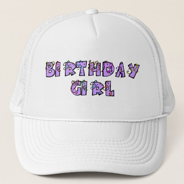 De Camionero Gorra del chica del cumpleaños (Anverso)